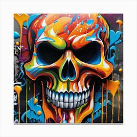 Colorful Skull 2 Canvas Print