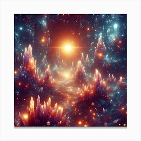 Glowing crystals 1 Canvas Print