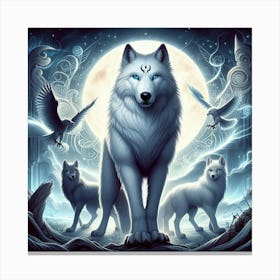 Luno the wolf 2 Canvas Print