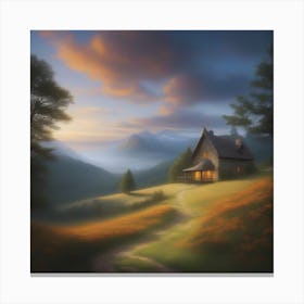 House In The Mountains 1 Canvas Print