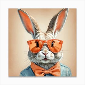 Rabbit In Sunglasses 9 Canvas Print