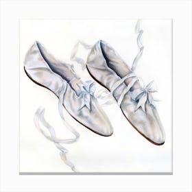 Vintage Ballerina Slippers Canvas Print