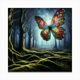 Butterfly In The Forest 29 Canvas Print