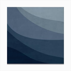 BLUE MINIMALIST WAVES - 01 1 Canvas Print