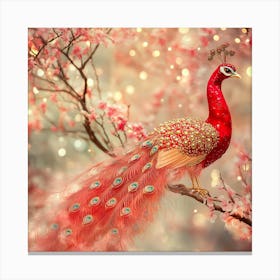 Chinese New Year Peacock Canvas Print