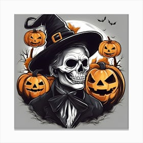 Halloween Witch Canvas Print
