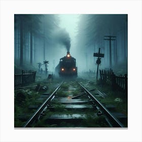 Train In The Forest Canvas Print