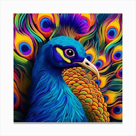 Colorful Peacock Canvas Print