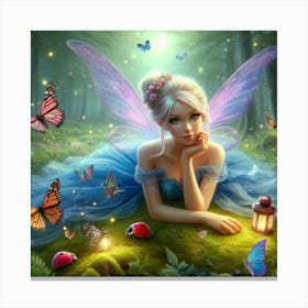 Fairy In The Forest 52 Canvas Print