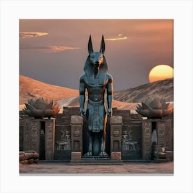 Egyptian Statue Canvas Print