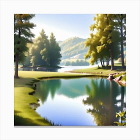 Peaceful Countryside Lake 2023 11 07t103933 Canvas Print