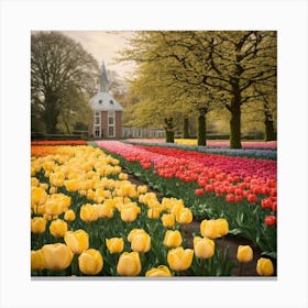 Tulips In The Garden 8 Canvas Print