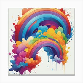 Default Abstract Mini Rainbow One Art 3 Canvas Print