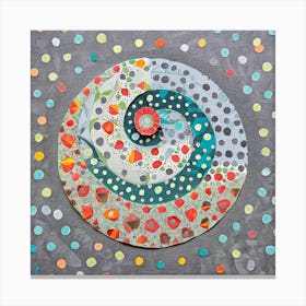 Firefly Beautiful Modern Intricate Floral Yin And Yang Mosaic Mandala Pattern In Gray, And Vibrant T Canvas Print