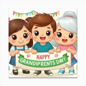 Happy Grandpa Rents Day Canvas Print