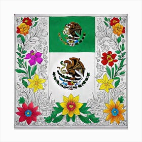 Mexico Flag 2 Canvas Print
