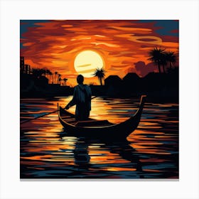 Egyptian Sunset 3 Canvas Print