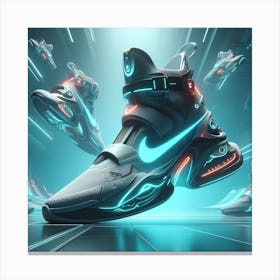 Futuristic Sneakers Canvas Print