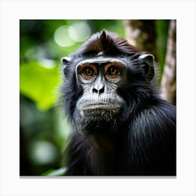 Black Endangered Nature Lowland Malaysia Mammal Buddhism Travel Beautiful Zoo Building Te Canvas Print