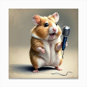 Hamster Singing 1 Canvas Print