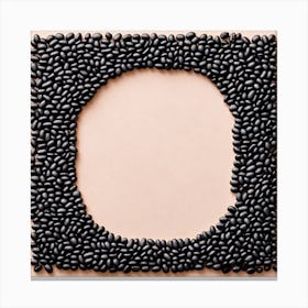 Black Beans In A Circle Canvas Print