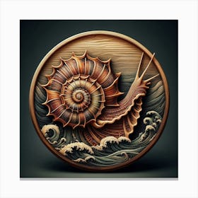 Shell In The Sea Canvas Print