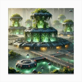 Hidden Strongholds Scifi Canvas Print