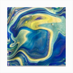 Blue And Yellow Swirl Canvas Print