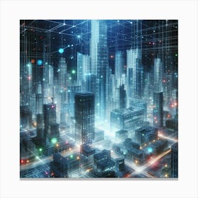 Futuristic Cityscape Canvas Print