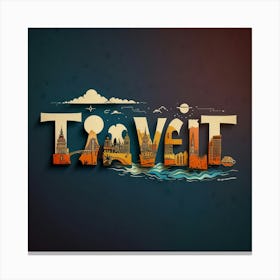 Leonardo Lightning Travel Word Definition Art 3 Canvas Print