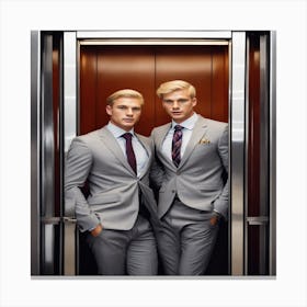 Elevator Men Canvas Print