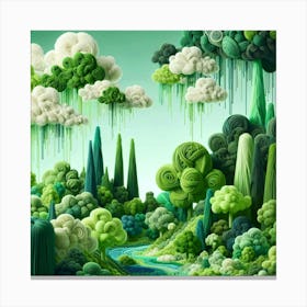 'Green Forest' Canvas Print