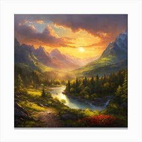 Deep Valleys 4 Canvas Print