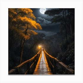 Bridge To The Moon Canvas Print