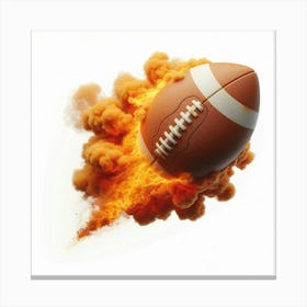American Football Flames Canvas Print