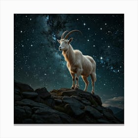 Goat In The Night Sky 5 Canvas Print