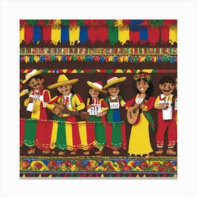 Mexican Folk Art Canvas Print