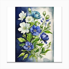 Blue Flowers Canvas Print