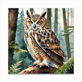 Great Horned Owl 16 Canvas Print