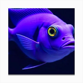 Majestic Depths: The Vibrant Violet Wonder Canvas Print