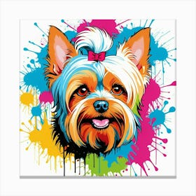 Graffiti Yorkshire Terrier 3 Canvas Print