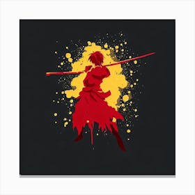 Samurai Warrior - Bo Staff - Wushu - Martial Arts 12 Canvas Print