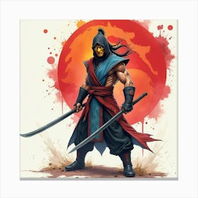 Mortal Kombat Ninja Fighter Concept Art (293) Canvas Print