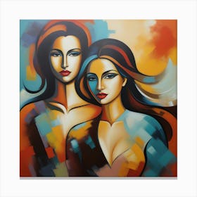 Two Women 3 Canvas Print