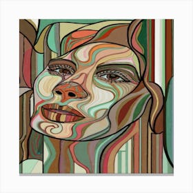 Abstract Of A Woman'S Face Canvas Print