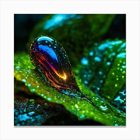 Mutant Humanoide Half Slug Tranlucide Glow Half Alien Macro Mini Bioluminesent In Dunts Jungle 1 Canvas Print