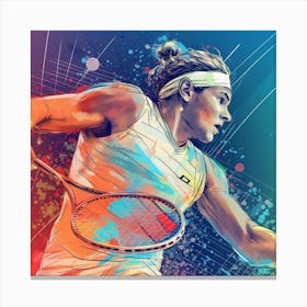 Rafael Nadal Tennis Canvas Print