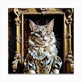 Cat In A Dress Canvas Print