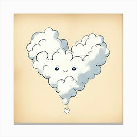 Heart Shaped Cloud Canvas Print