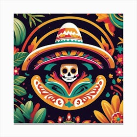 Mexican Skull 55 Canvas Print